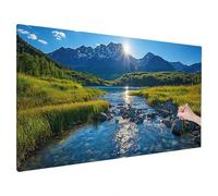 Diamond Painting Kit Completo, Diamond Painting Paesaggio, Diamantini Crystal Art Strass Punto Croce Ricamo Pittura 130x50cm, Quadri con Perline per Natalizie Regalo Donna, Regalo Uomo, Montagna G-27