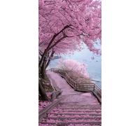 Diamond Painting Kit Completo, DIY Diamond Painting Adulti Grandi Dimensioni, 5D Quadrato Pittura Diamante Albero rosa Crystal Punto Croce Artigianale per Decor Della Parete di Casa 40x80cm, P10517