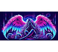 Diamond Painting Kit Completo, DIY Diamond Painting Adulti Grandi Dimensioni, 5D Quadrato Pittura Diamante Ragazza con le ali Crystal Punto Croce Artigianale per Decorazione Murale 90x180cm, P10998