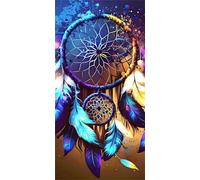 Diamond Painting Kit Completo, DIY Diamond Painting Adulti Grandi Dimensioni, 5D Quadrato Pittura Diamante Cacciatore di sogni Crystal Punto Croce Artigianale per Decorazione Murale 90x180cm, P10539