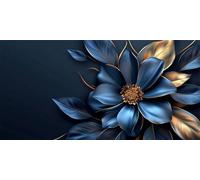 Diamond Painting Kit Completo, DIY Diamond Painting Adulti Grandi Dimensioni, 5D Rotondo Pittura Diamante Fiori blu Crystal Punto Croce Artigianale per Decorazione Della Parete di Casa 100x200cm, P400