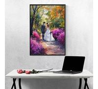 Diamond Painting Kit Completo Donna Diamond Painting Adulti Fiore DIY Pittura Diamante Quadri Con Perline, Pittura Diamante Adulti Strass Kit Punto Croce, Decorazione, Regalo 70 x 95cm PJY7 C-S