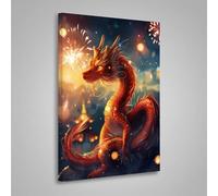 Diamond Painting Kit Completo Drago Pittura Diamante per Aduti Animale 5D DIY Diamond Painting, Strass Ricamo a Punto Croce Pittura Kit Crystal Art per Decorazione, Regalo Donne 50x70 cm PjY7805 U-J