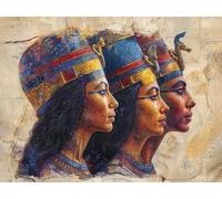 Diamond Painting Kit Completo Egitto, 5D Diamond Painting Adulti Donna, DIY Disegni con Perline da Attaccare, Diamantini Crystal Art Kit Pittura Adulti, Decorazione Casa Regalo 100x130cm K-9422