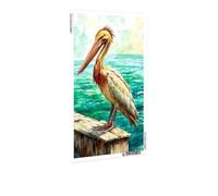 Diamond Painting Kit Completo, Fai Da Te Pittura Diamante Kit Strass, Pelikan Pittura Diamante 5D Creativi Adulti Arte, Pittura con Numeri Diamante, Dipinti Decor per Pareti Domestiche 50x100cm H-1097