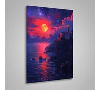 Diamond Painting Kit Completo Faro Pittura Diamante per Aduti Tramonto 5D DIY Diamond Painting, Strass Ricamo a Punto Croce Pittura Kit Crystal Art per Decorazione, Regalo Donne 80x110cm PjY2325 0-4