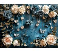 Diamond Painting Kit Completo Fiore 5D DIY Diamond Painting Adulti, Farfalla Pittura Diamante Quadri Con Perline, Diamantini Crystal Art Bambini Pittura per Decorazione Casa e Pareti 50x70cm X-710