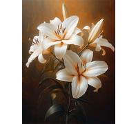 Diamond Painting Kit Completo Fiore 5D DIY Diamond Painting Adulti, Giglio Pittura Diamante Quadri Con Perline, Diamantini Crystal Art Pittura per Decorazione Casa e Pareti, Regalo Donna 60x90cm X-636