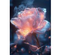 Diamond Painting Kit Completo Fiore 5D DIY Diamond Painting Adulti, Rosa Pittura Diamante Quadri Con Perline, Diamantini Crystal Art Pittura per Decorazione Casa e Pareti, Regalo Donna 80x100cm X-662