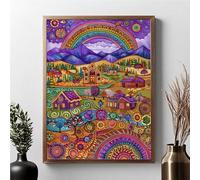 Diamond Painting Kit Completo Fiori Diamond Painting Adulti Paesaggio 5D DIY Pittura Diamante, Strass Ricamo a Punto Croce Pittura Kit Crystal Art per Decorazione, Regalo Donne 80x100 cm JPF V-9