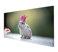 Diamond Painting Kit Completo Fiori Diamond Painting Grandi Dimensioni 150x60cm, 5D DIY Pittura Diamante Coniglio Crystal Punto Croce Kit, Disegni con Perline da Attaccare per Decor Regalo Donna L-56