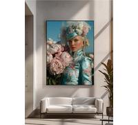 Diamond Painting Kit Completo, Fiori Donna Pittura Diamante, DIY Diamond Painting Adulti Bambini, 50 x 70 cm Pittura Diamante 5D, Quadri con Diamanti Mosaico, Decorazione per Casa e Pareti PjY8345 F-C