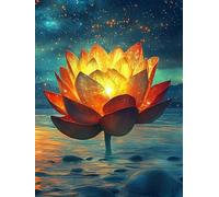 Diamond Painting Kit Completo Fiori, Pittura Diamante 5D DIY Adulti, Il Cielo Stellare Diamante Painting, Strass Ricamo a Punto Croce Pittura Kit Craft Arts Regalo, Decorazione Della Casa 45x60cm F451