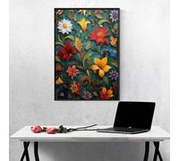Diamond Painting Kit Completo, Fiori Pittura Diamante per Adulti Bambini, DIY Fiore Quadri con Perline Disegni con Diamantini Crystal Art, Diamond Painting Adulti per Regalo 100 x 200cm PjY8280 W-7
