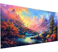 Diamond Painting Kit Completo Fiume Diamond Painting Adulti Grandi Dimensioni 80x160cm Albero 5D Pittura Diamante Adulti Kit Diamantini Crystal Art a Punto Croce per Decorazioni Casa Parete S-498