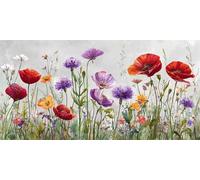 Diamond Painting Kit Completo Fleurs, Quadri Diamond Painting Adulti Rouge, Diamantini Crystal Art Bambini, Pittura Diamante Passatempo Per Adulti, Applicabile Decorazione Della Casa 50x100cm g-352