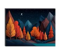 Diamond Painting Kit Completo Foresta Luna Diamantini Crystal Art Adulti, Kit Punto Croce Passatempo per Adulti e Bambini, per Autunnali Halloween Decorazioni Casa, Natale Regali 80x110cm A-j-47