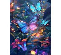 Diamond Painting Kit Completo Il Sogno Pittura Diamante per Adulti Farfalla DIY Diamantini Painting Completo Accessori Crystal Art Kit Mosaico Ricamo a Punto Croce per Decorazioni Casa 35x45cm S0-404