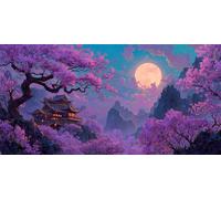 Diamond Painting Kit Completo La maison, Quadri Diamond Painting Adulti La lune, Diamantini Crystal Art Bambini, Pittura Diamante Passatempo Per Adulti, Adatto Decorazione Della Casa 90x180cm g-174