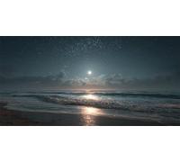 Diamond Painting Kit Completo La mer, Quadri Diamond Painting Adulti La lune, Diamantini Crystal Art Bambini, Pittura Diamante Passatempo Per Adulti, Applicabile Decorazione Della Casa 50x100cm g-128