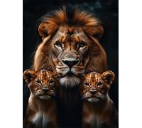 Diamond Painting Kit Completo Leone 40x60cm 5D DIY Diamond Painting Adulti Animale Pittura Diamante, Quadri Con Perline Diamantini Crystal Artper Decorazioni Casa Pareti Passatempo per Adulti G-743