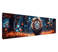 Diamond Painting Kit Completo Leone Diamond Painting Grandi Dimensioni 100x300 cm Pittura Diamante Animale Fai da Te Diamantini Crystal Art Strass Ricamo Punto Croce per Decorazioni Parete G2-302