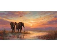 Diamond Painting Kit Completo Les éléphants, Quadri Diamond Painting Adulti Oiseaux, Diamantini Crystal Art, Pittura Diamante Passatempo Per Adulti, Adatto Decorazione Della Casa 50x100cm g-132