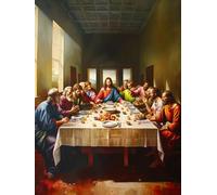 Diamond Painting Kit Completo L'Ultima Cena, 5D Diamond Painting Adulti Uomo, Disegni con Perline da Attaccare, Fai Da Te Pittura Diamante Ricamo a Punto Croce Kit per Decorazione Casa 30x40cm E-1826
