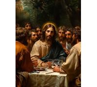 Diamond Painting Kit Completo L'Ultima Cena, 5D Diamond Painting Adulti Uomo, Disegni con Perline da Attaccare, DIY Pittura Diamante Ricamo a Punto Croce Kit per Decorazione Casa Regalo 50x65cm G-1469
