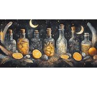 Diamond Painting Kit Completo Magia, DIY 5D Diamond Painting Luna, Passatempo per Adulti Pittura Diamante Arte, Diamantini Crystal Art Kit per Decorazione Della Parete di Casa 50x100cm, Model236
