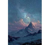 Diamond Painting Kit Completo Montagna, Pittura Diamante 5D DIY Adulti, Il Cielo Stellare Diamante Painting, Strass Ricamo a Punto Croce Pittura Kit Craft Arts Regalo, Decor Della Casa 50x60cm F-277
