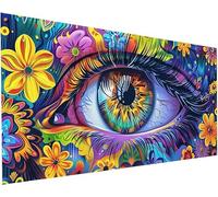 Diamond Painting Kit Completo Occhio Diamond Painting Adulti Grandi Dimensioni 80x160cm Fiore 5D Pittura Diamante Adulti Kit Diamantini Crystal Art a Punto Croce per Decorazioni Casa Parete S-500