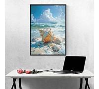 Diamond Painting Kit Completo Oceano Diamond Painting Adulti Conchiglia DIY Pittura Diamante Quadri Con Perline, Pittura Diamante Adulti Strass Kit Punto Croce, Decorazione, Regalo 70 x 95cm PJY9 Q-A