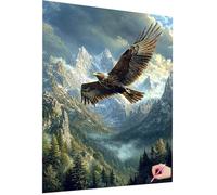 Diamond Painting Kit Completo Paesaggi Diamond Painting Adulti Kit Aquila Disegni con Perline da Attaccare, DIY Pittura Diamante Passatempo per Adulti, 5D Diamantini Crystal Art Regalo 40x50cm G-13