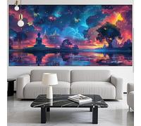 Diamond Painting Kit Completo Paesaggio Pittura Diamante Adulti Budda Diamantini Crystal Art Bambini,Pittura Diamante Puzzle Strass Ricamo a Punto Croce Painting Adulti,Regalo 90x250cm LK-883
