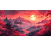 Diamond Painting Kit Completo Rouge, Quadri Diamond Painting Adulti La lune, Diamantini Crystal Art Bambini, Pittura Diamante Passatempo Per Adulti, Applicabile Decorazione Della Casa 50x100cm g-290