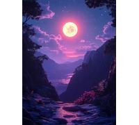 Diamond Painting Kit Completo Tramonto 5D DIY Diamond Painting Adulti, Paesaggio Pittura Diamante Quadri Con Perline, Diamantini Crystal Art Bambini Pittura per Decorazione Casa e Pareti 50x70cm X-652