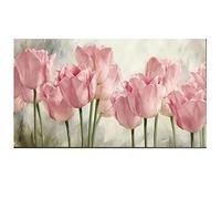 Diamond Painting Kit Completo Tulipani rosa,5D diamond painting grandi Ricamo pittura 50x100cm Round Diamante mosaico puzzle Pittura Diamante Art per decor parete Camera Soggiorno Regalo E90