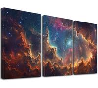 Diamond Painting Kit Completo Via Lattea, 3 Pezzi Pittura Diamante 50x70 cm, Mistero Diamond Painting Adulti, Diamantini Crystal Art Ricamo a Punto Croce, Quadri con Perline per Decorazioni Casa, A-44