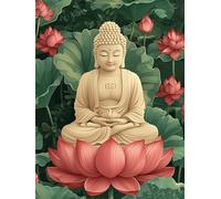 Diamond Painting Kit Completo zen 5D DIY Diamond Painting Adulti, Loto Pittura Diamante Quadri Con Perline, Diamantini Crystal Art Pittura per Decorazione Casa e Pareti, Regalo Donna 10x15cm X-672