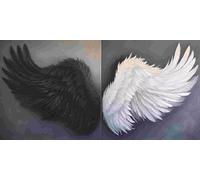Diamond Painting Le ali degli angeli, Diamond Painting Kit Completo, Pittura Diamante Adulti, Diamantini Crystal Art kit Mosaico, Regalo Hobby Creativi Adulti, Decor per Casa e Pareti 50x100cm Q-840