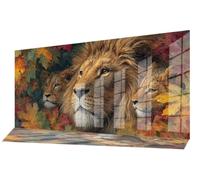 Diamond Painting Leone Diamond Painting Grandi Dimensioni 70 x 40 cm, 5D Pittura Diamante Kit Completo DIY Puzzle Diamantini Crystal Art Pittura a Diamante per Casa Decorazioni Parete Foresta C-687