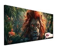 Diamond Painting Leone Kit Diamond Painting Grandi Dimensioni 200x80cm Quadri con Perline Animali 5D Disegni con Brillantini da Attaccare DIY Kit Pittura Adulti Decorazioni Autunnali Regalo Donna N-29