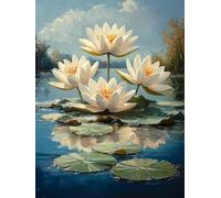Diamond Painting Loto, 5D Diamond Painting Kit Completo Paesaggio, DIY Disegni con Perline da Attaccare, Diamantini Crystal Art Ricamo a Punto Croce Kit per Decorazioni Murale, Regalo 50x70cm - 1F30N