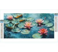 Diamond Painting Loto Diamond Painting Adulti Fiori 70x140cm Grandi Dimensioni Pittura Diamante Kit Completo, Diamantini Crystal Art, 5D DIY Strass Ricamo a Punto Croce Kits, Decorazioni Casa G1-484