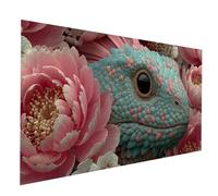 Diamond Painting Lucertola Diamond Painting by Numbers 100 x 200 CM, Fai Da Te Kit Punto Croce Pittura Diamante Fiore, 5D Diamantini Crystal Art Dipingere Con I Numeri per Decorazioni Casa JXL-10399