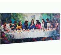 Diamond Painting L'Ultima Cena, DIY 5D Retrò Diamond Painting Adulti, Fai da Te Pittura Diamante Bambini per Principianti, Kit Pittura Diamante Quadri con Perline per Decorazioni Casa50x100cm 0R-727