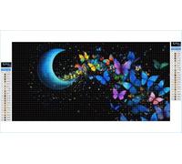 Diamond Painting Luna Diamond Painting Adulti Farfalle 80x160cm Grandi Dimensioni Pittura Diamante Kit Completo, Diamantini Crystal Art, 5D Strass Ricamo a Punto Croce Kits, Decorazioni Casa G1-1105