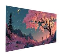 Diamond Painting Luna Diamond Painting by Numbers 35x70cm, Fai Da Te Kit Punto Croce Pittura Diamante Albero, 5D Diamantini Crystal Art Dipingere Con I Numeri per Decorazioni Casa, Regalo JXL-11212