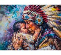 Diamond Painting Madre E Figlio Indiano Diamond Painting Grandi Dimensioni 40x30cm, 5D Diamond Painting Kit Completo, Diamond Painting Adulti, Diamantini Crystal Art, Decorazione per Casa e Pareti